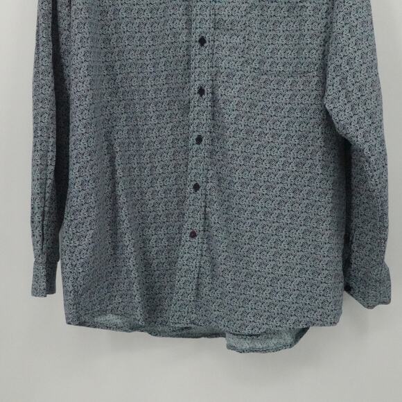 Cinch Shirt Mens XL Blue Paisley Western Rodeo Cowboy Button Down Long Sleeve - Picture 7 of 11